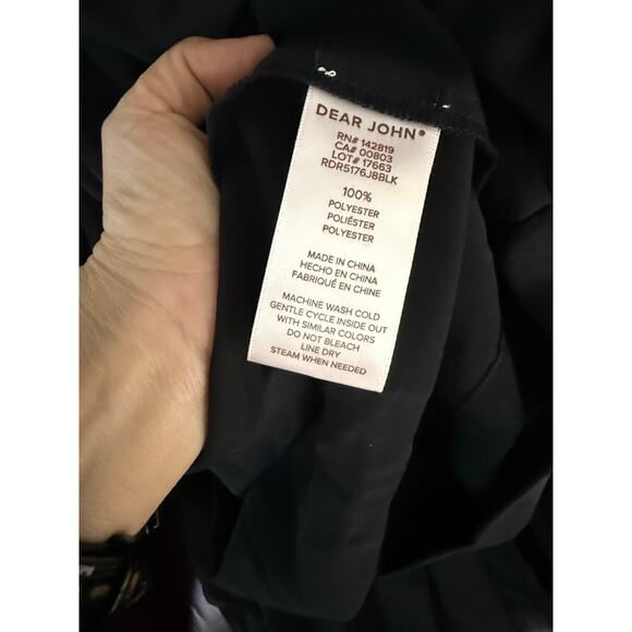 Dear John Maxi Dress Women's Small Black Tiered - Picture 4 of 5